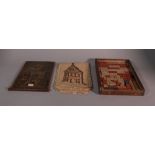 An early 20th century French building block set in original box, 19cm wide x 29cm high