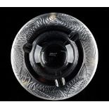 `Fougères': a Lalique clear and frosted glass ashtray, designed in 2001, signed Lalique France...
