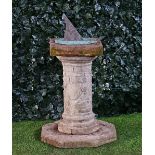 A cast bronze sundial.