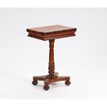 A William IV small rosewood card table