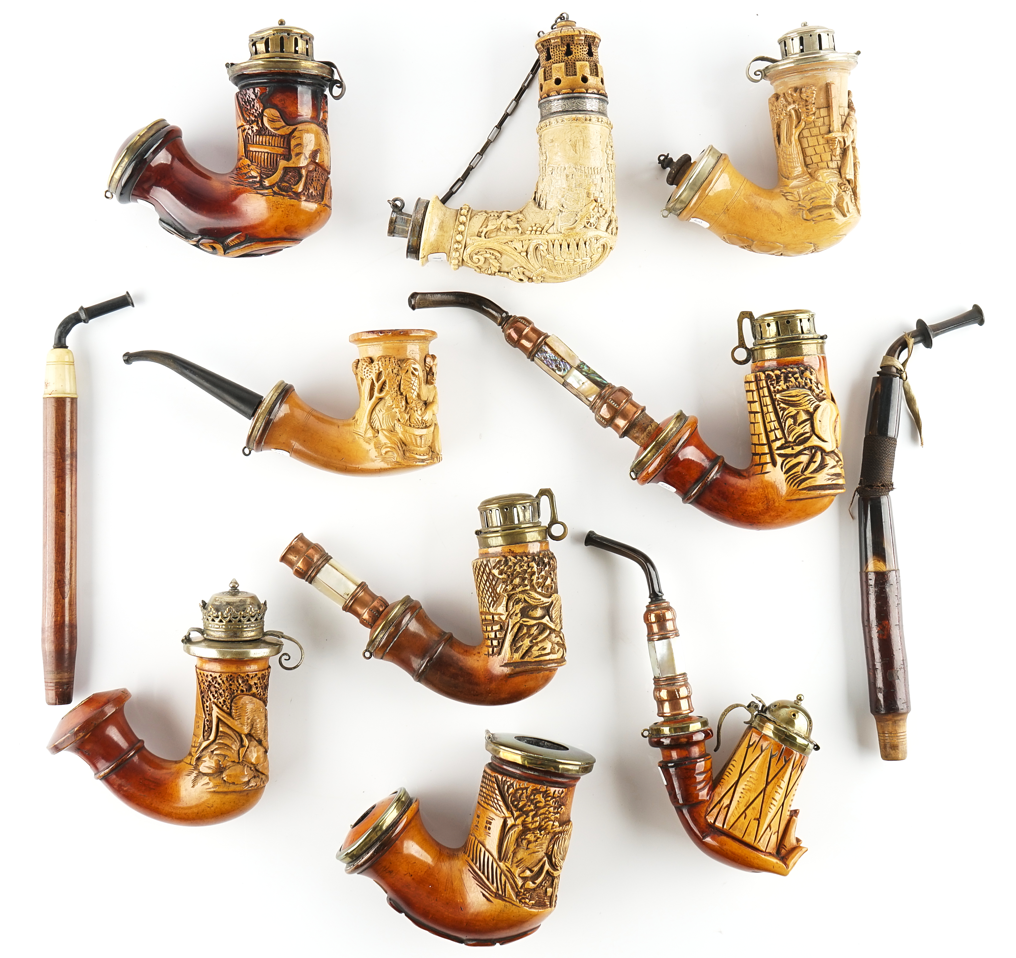 NINE BAVARIAN MEERSCHAUM PIPES (9) - Image 6 of 6