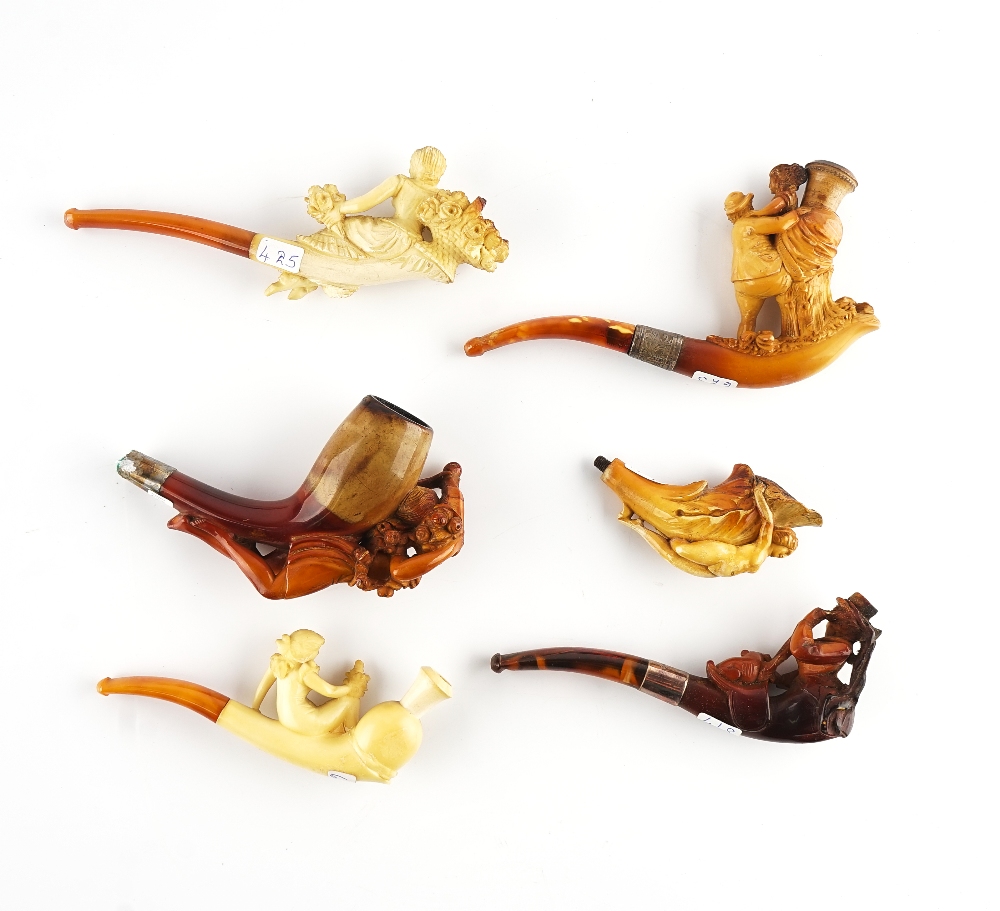 SIX MEERSCHAUM PIPES / CHEROOT HOLDERS (6) - Image 4 of 5