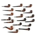 EIGHTEEN VARIOUS SHAPED WOOD PIPES (18)