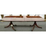 A Regency mahogany D-end extending dining table