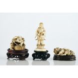 Three Japanese ivory carvings