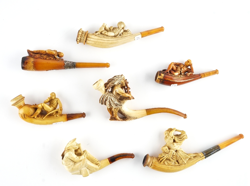 SEVEN MEERSCHAUM PIPES / CHEROOT HOLDERS (7) - Image 2 of 6