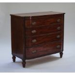 A Regency mahogany bow front chest