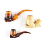 THREE MEERSCHAUM PIPES (3)