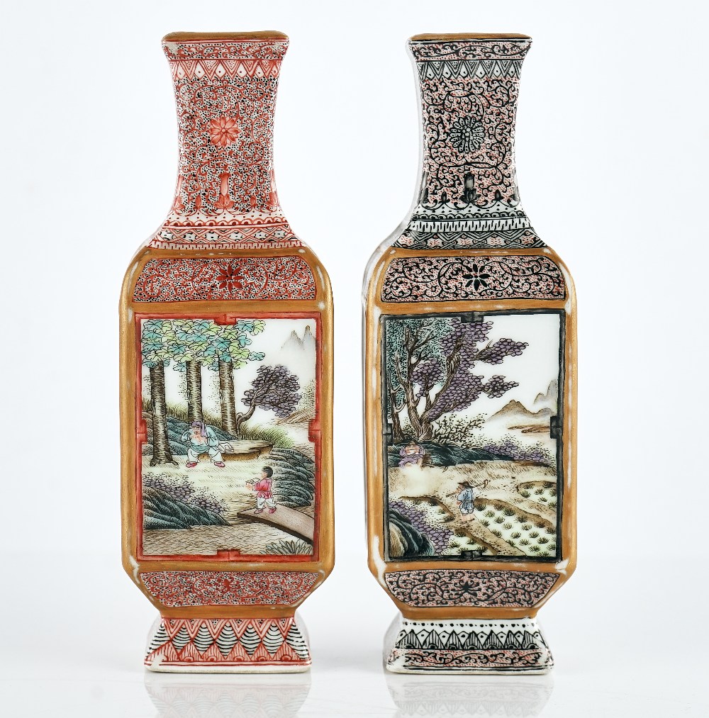 A near pair of Chinese porcelain vases - Image 3 of 8