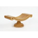 LINLEY; An U-shaped sycamore fruit bowl/cheese stand