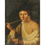 A PAINTING OF A PIPE SMOKER