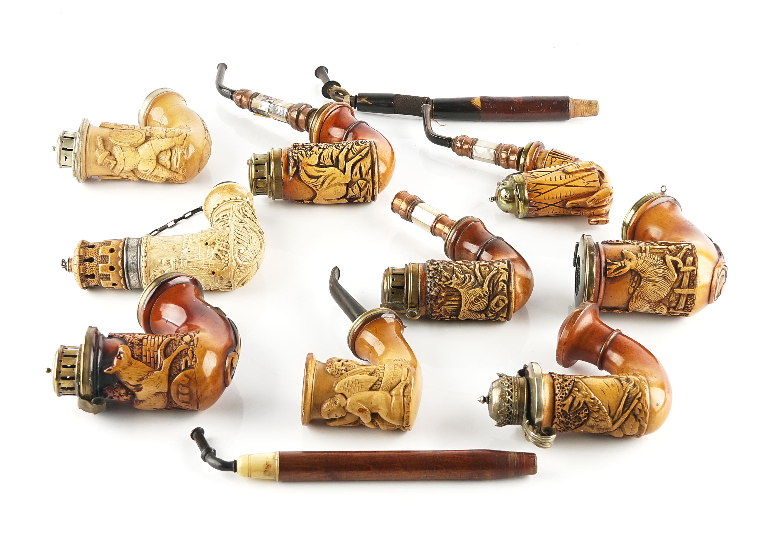 NINE BAVARIAN MEERSCHAUM PIPES (9) - Image 4 of 6