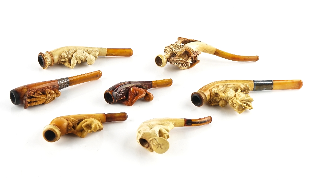 SEVEN MEERSCHAUM PIPES / CHEROOT HOLDERS (7) - Image 6 of 6