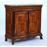 French kingwood and rosewood brass mounted two door side cabinet