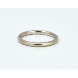 A platinum plain wedding ring