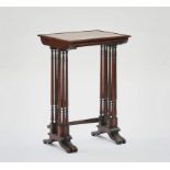 A nest of three Regency rosewood occasional tables