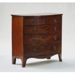 A Regency mahogany bow front chest