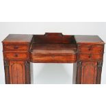 A Regency Scottish mahogany pedestal sideboard