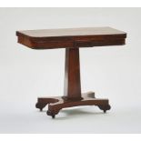 A Regency rosewood card table