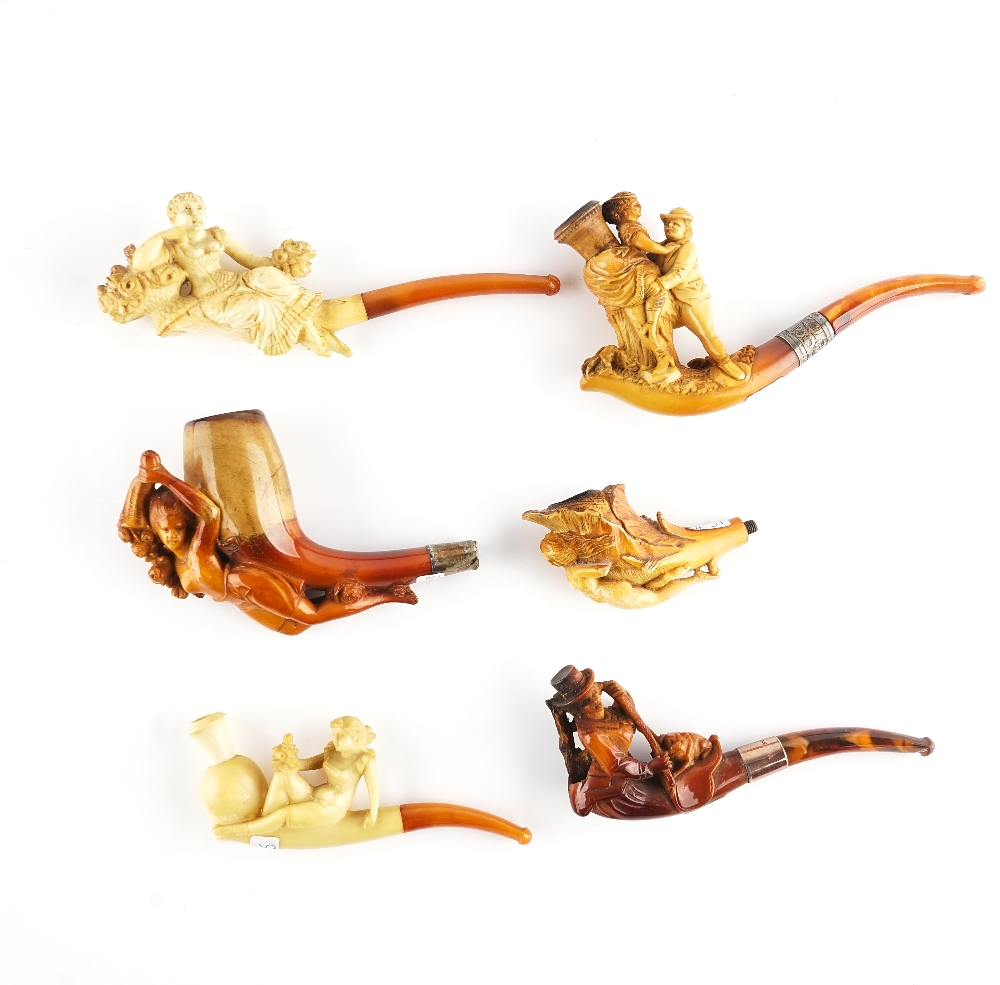 SIX MEERSCHAUM PIPES / CHEROOT HOLDERS (6) - Image 2 of 5