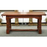 A 17th century style oak refectory table