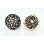 Two diamond brooches (2)