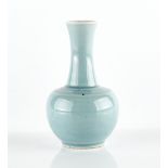A small Chinese clair-de-lune glazed vase