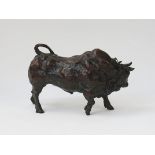 A bronze sculpture 'Bull with bramble'