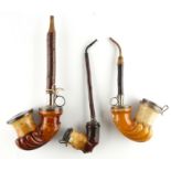 THREE MEERSCHAUM PIPES (3)