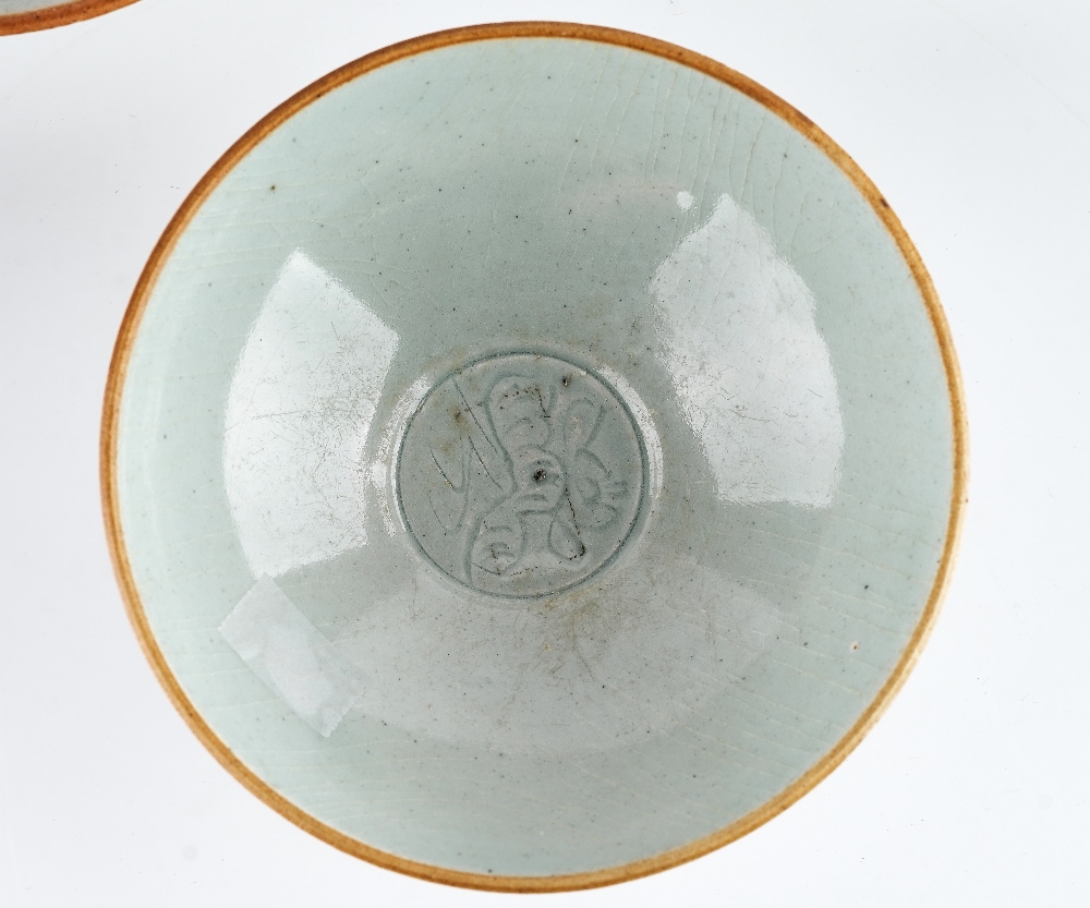 A group of three Chinese qingbai bowls - Image 3 of 6