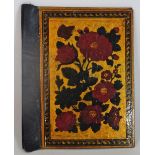 A pair of Qajar lacquer book boards