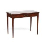 A George III mahogany single drawer side table