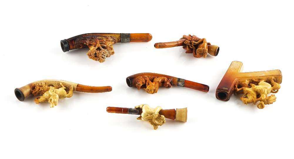 SIX MEERSCHAUM PIPES / CHEROOT HOLDERS (6) - Image 5 of 5