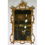 A pair of Chippendale style gilt framed mirrors