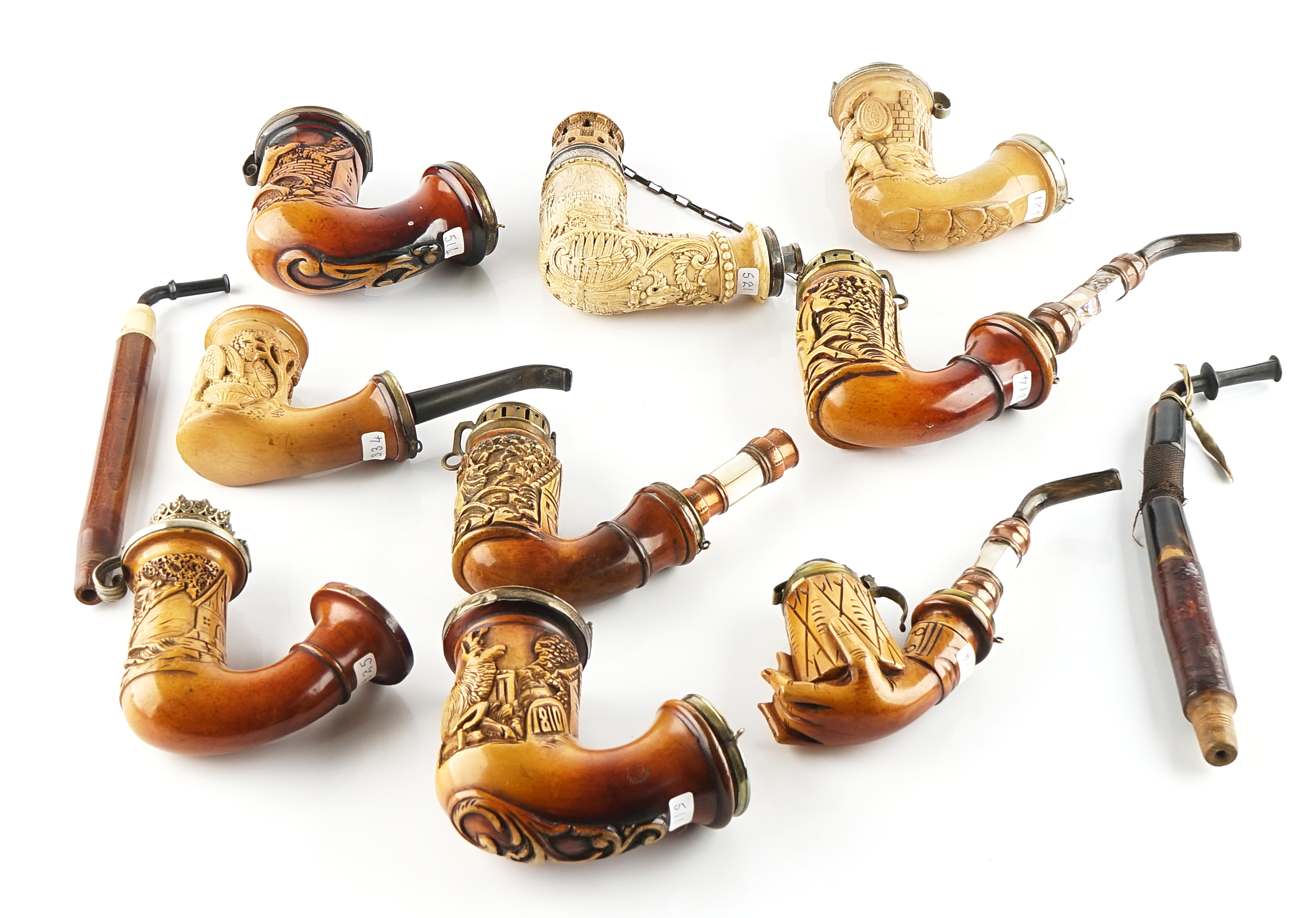 NINE BAVARIAN MEERSCHAUM PIPES (9) - Image 3 of 6