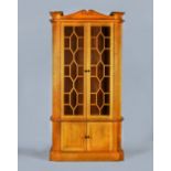 LINLEY; a pair of oak astragal glazed bookcase cabinets