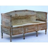 A Gustavian polychrome painted sofa