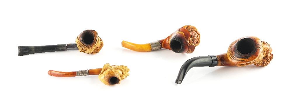 FOUR FIGURAL MEERSCHAUM PIPES/CHEROOT HOLDERS (4) - Image 4 of 5