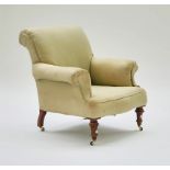 Cornelius V Smith; A 19th century mahogany framed easy armchair