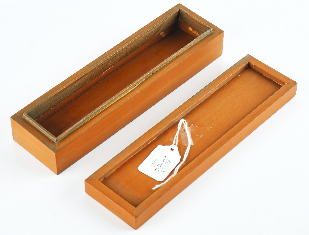 A Chinese bamboo veneer rectangular box and cover - Image 4 of 4