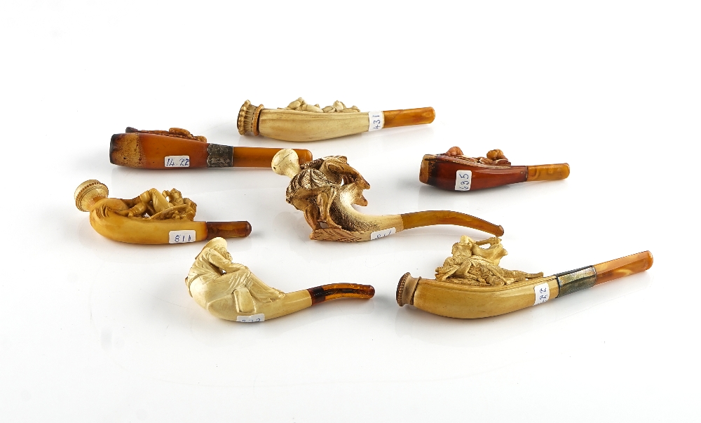 SEVEN MEERSCHAUM PIPES / CHEROOT HOLDERS (7) - Image 4 of 6