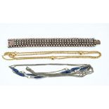 A Victorian bracelet and two long chains (3)