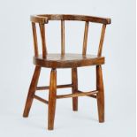 A ‘Primitive’ child’s ash and elm bowback chair
