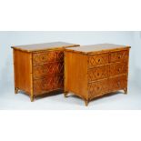 A pair of faux bamboo commodes