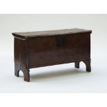 An oak five plank coffer