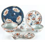 A group of seven pieces of Chinese Imari porcelain