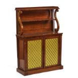 A Regency mahogany ledge back chiffonier