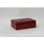 A George V red leather despatch box