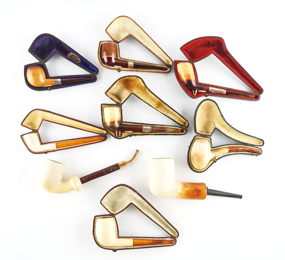 NINE VARIOUS SHAPED PIPES (9)