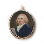 A portrait miniature of a gentleman